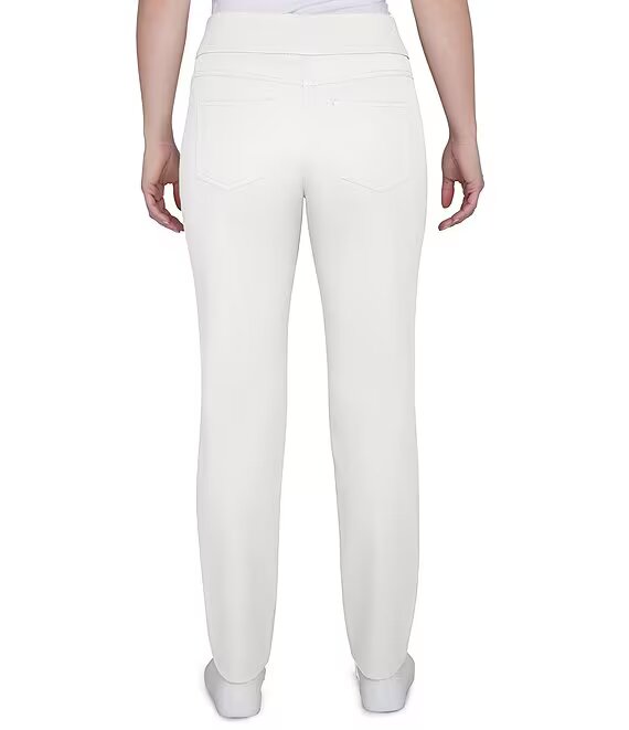 Soft Twill Straight Leg Pull-On Pants Ivory - Ruby Rd