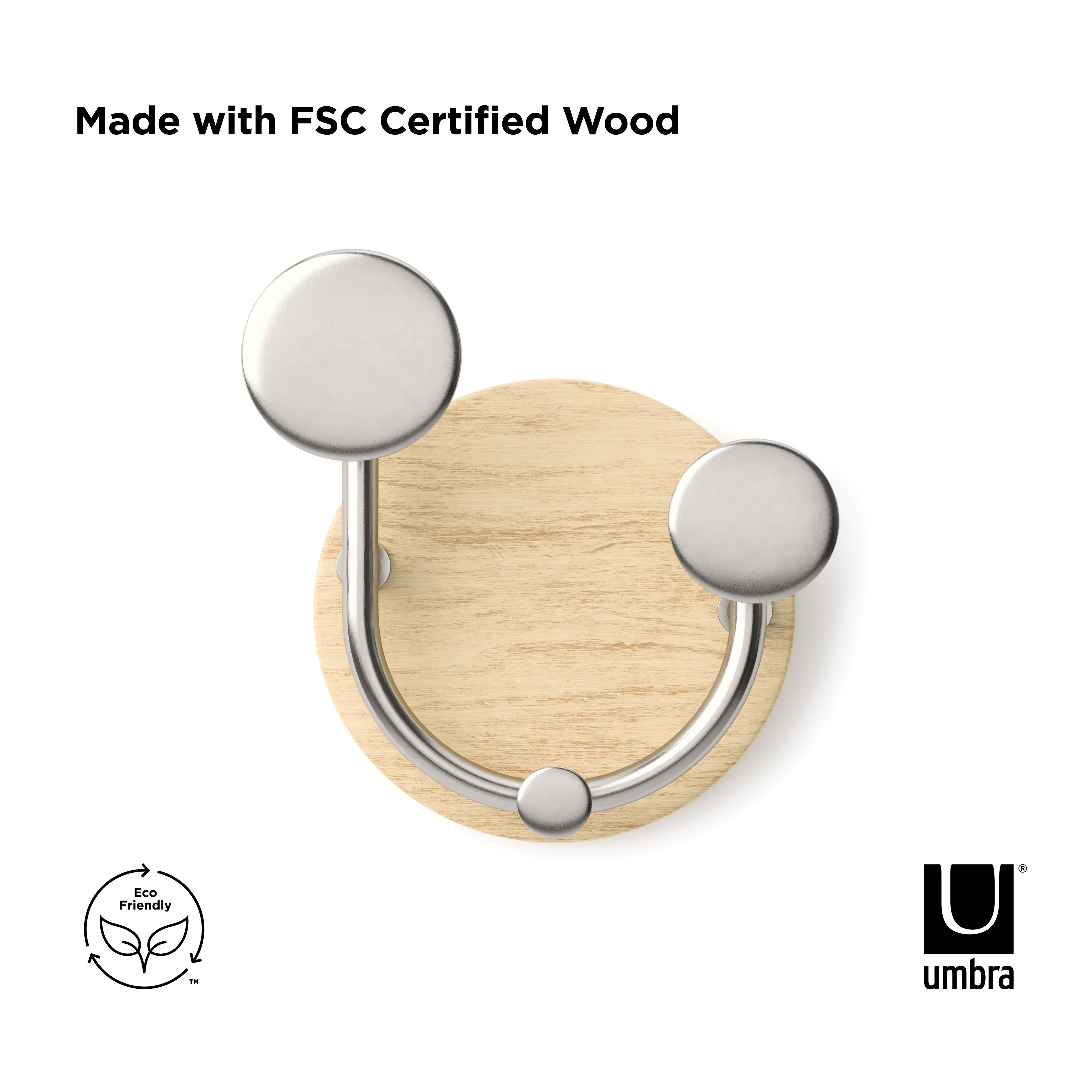 Melody 3 Valet Hook Natural / Nickel