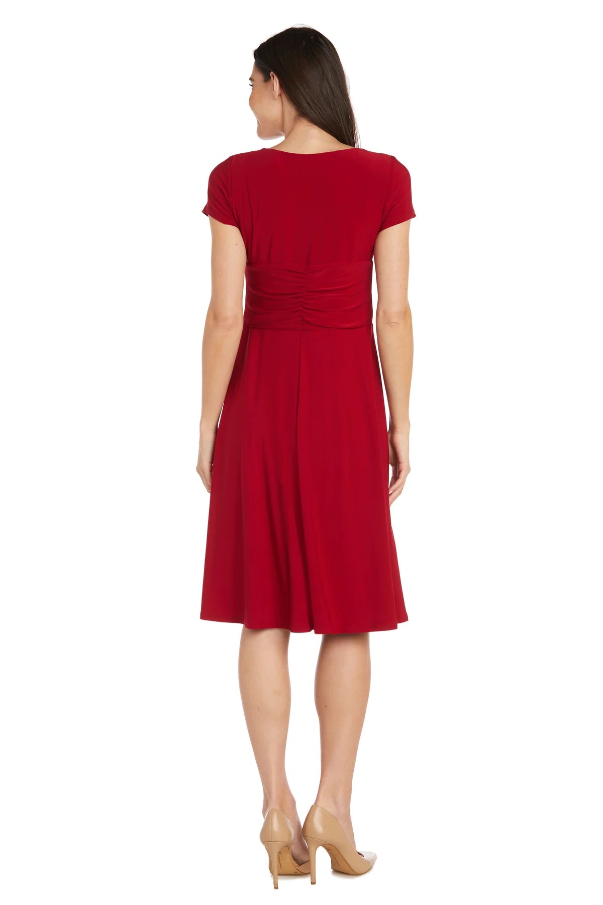 Midi Cocktail Dress Red - RM Richards
