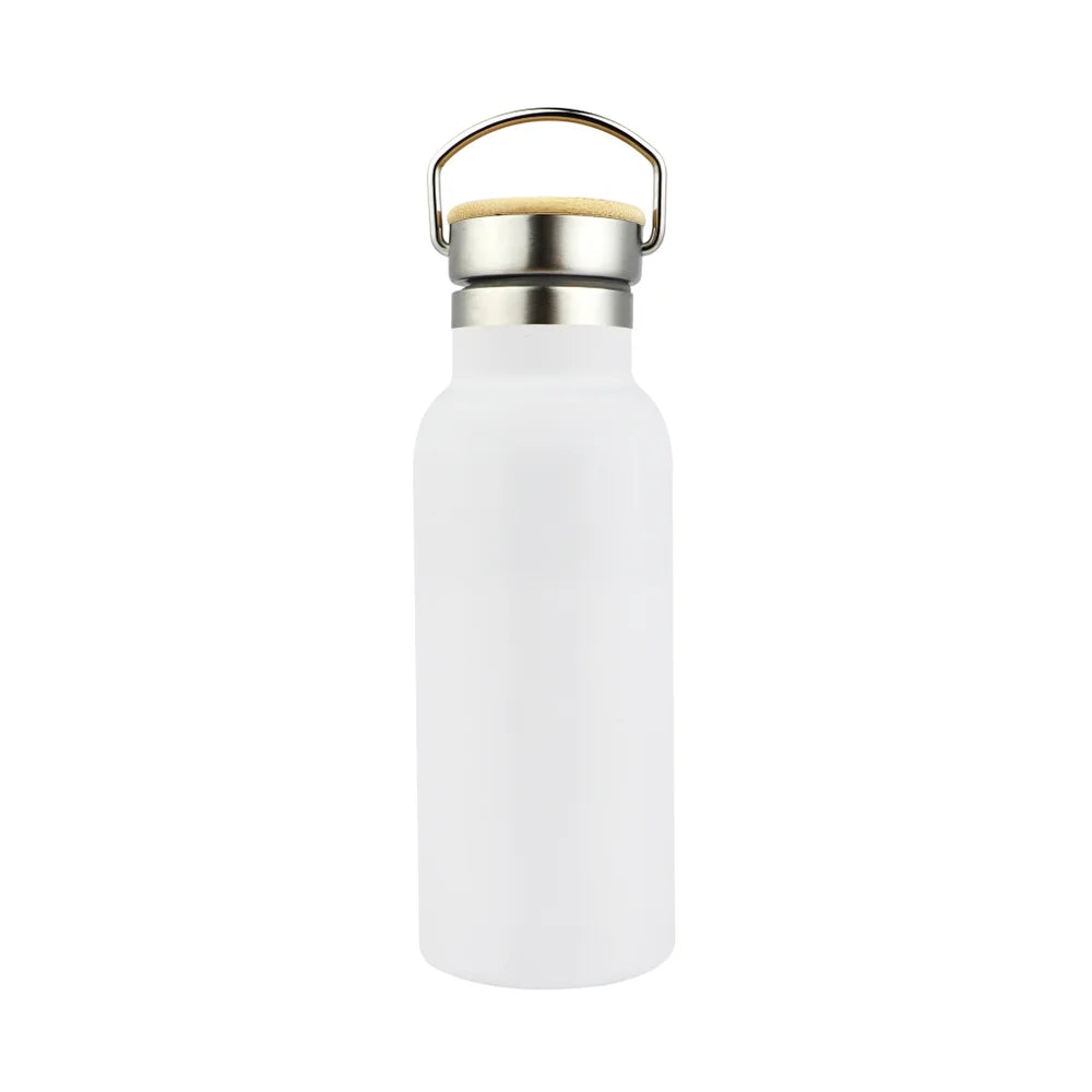 500ml/17oz Double Wall S.S. Sport Bottle White