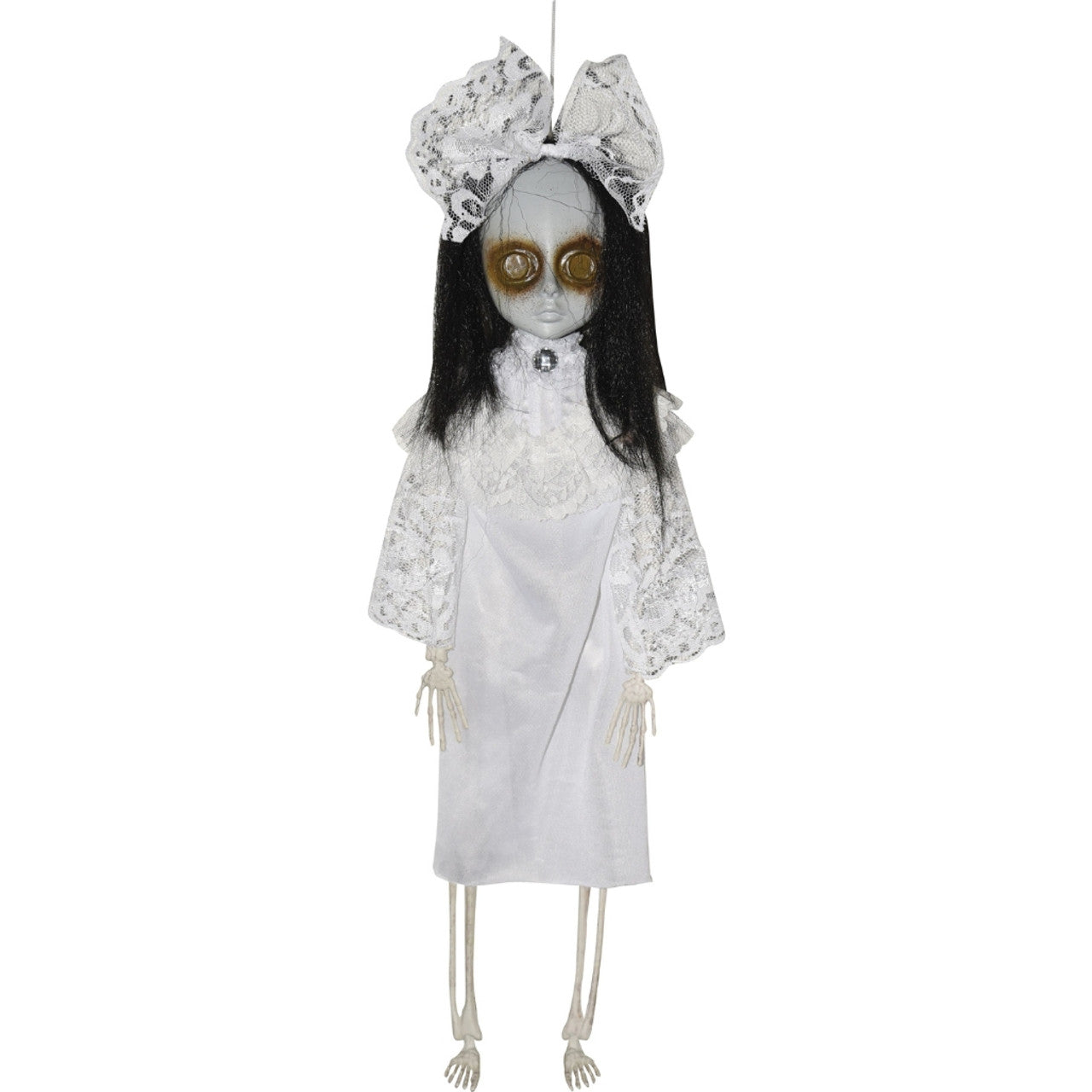 16" Skeleton Doll A2 White & Black Dress