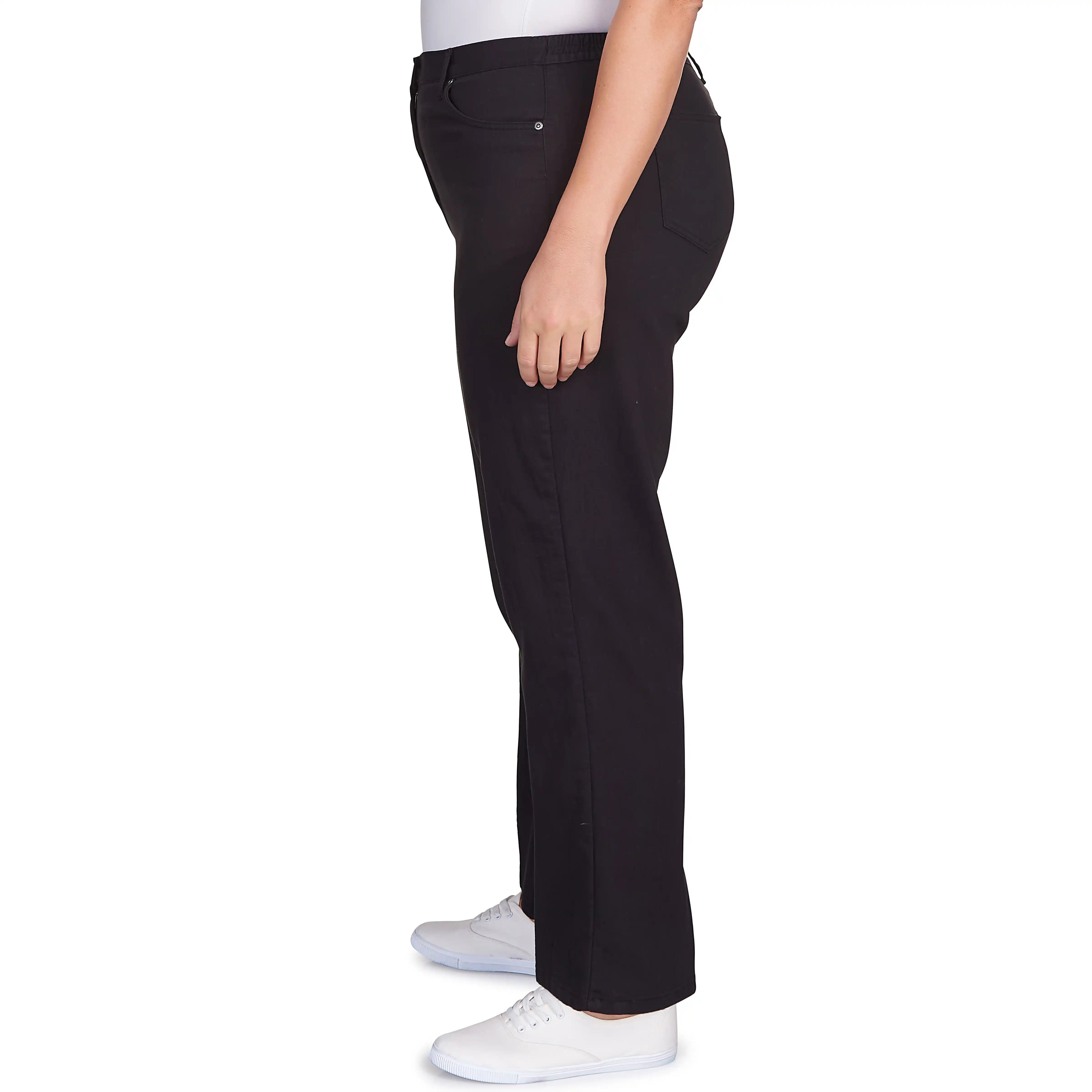 Plus Medium Length Easy Fit Jean Black -Ruby Rd