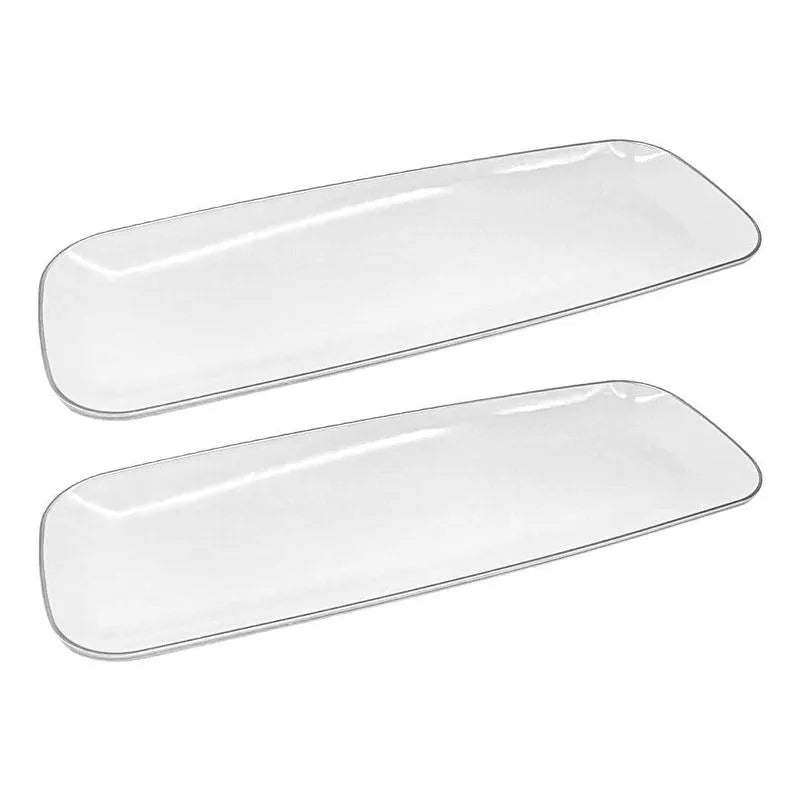 17.5" x 6.5" Tray Rectangular - Pearl-Silver