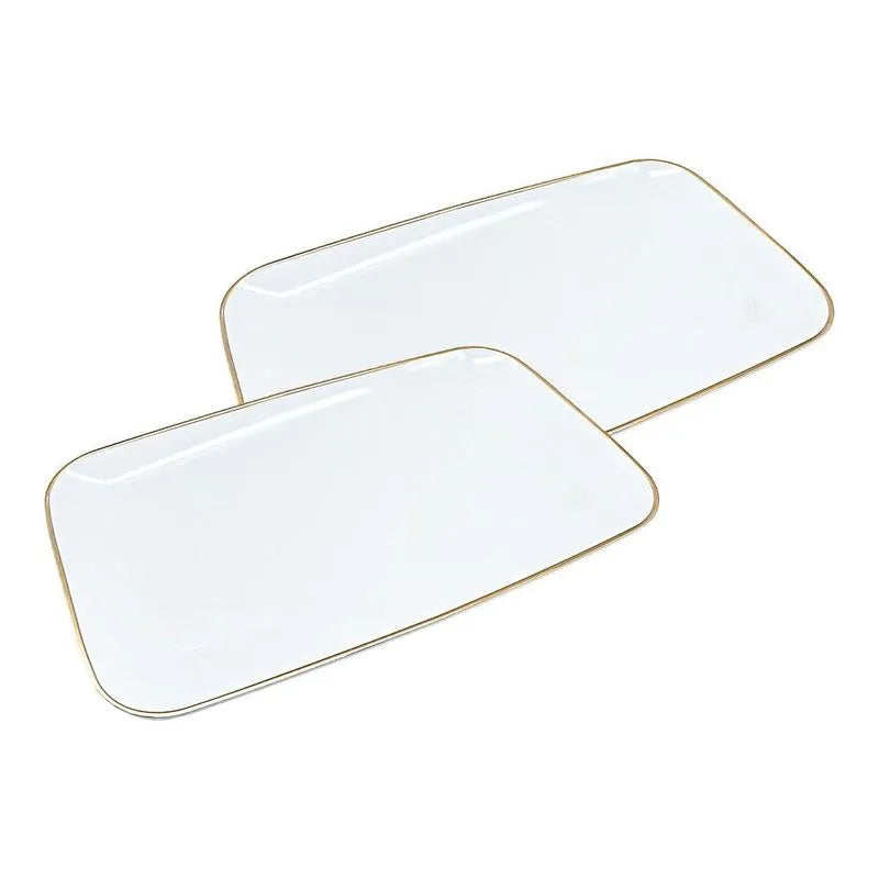 18" x 11.25" Tray Rectangular - Pearl-Gold