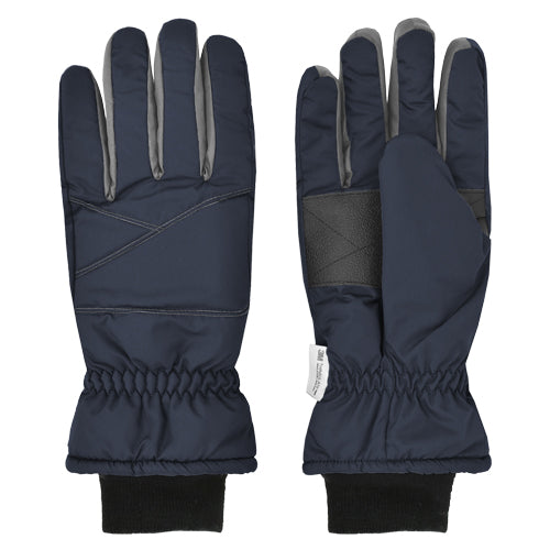 TASLON THINSULATE SKI GLOVE-NAVY/GREY