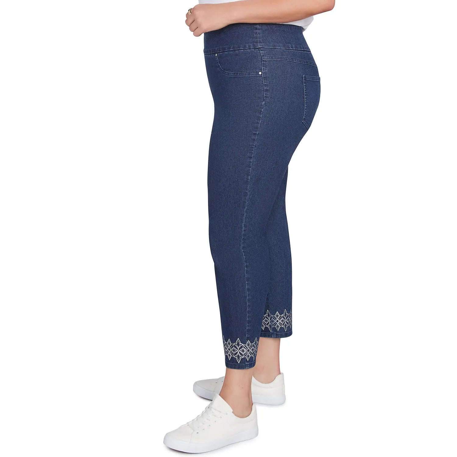 Plus Pull On Extra Stretch Foiled Jeans - Ruby Rd