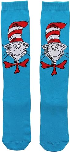 The Cat In The Hat Knee High Costume Socks