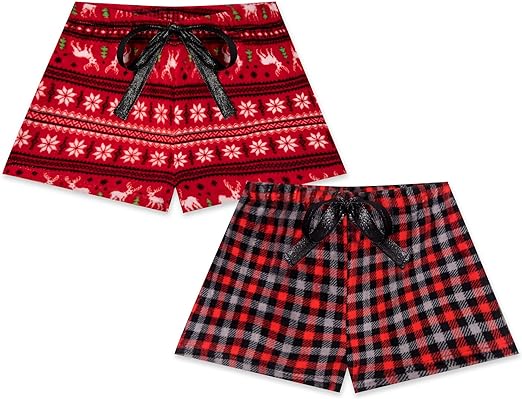 Plush fleece pajama short 2 pack II