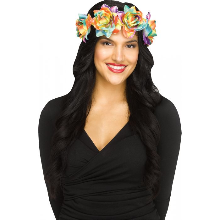 Floral Headpiece Rainbow
