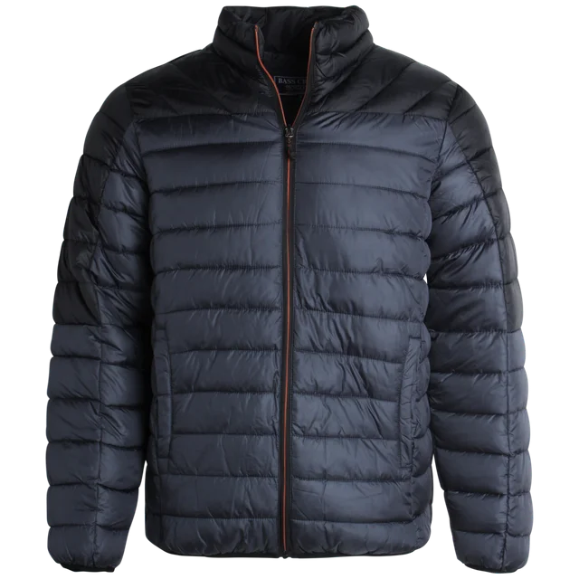 Men's Jacket - Packable Puffer Coat Charcoal - Bass Creek