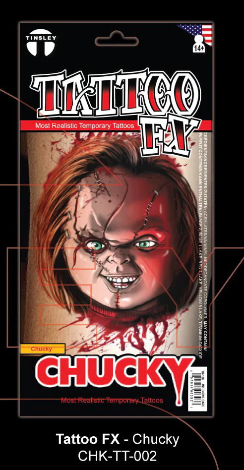 Temporary Tattoo Fx- Chucky