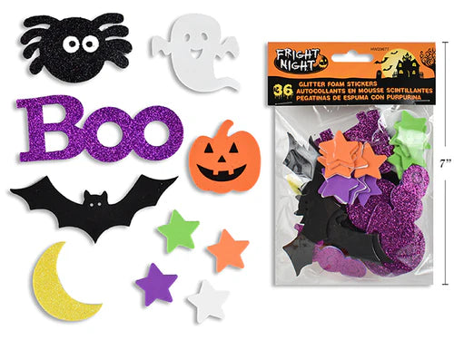 Halloween Glitter Foam Stickers