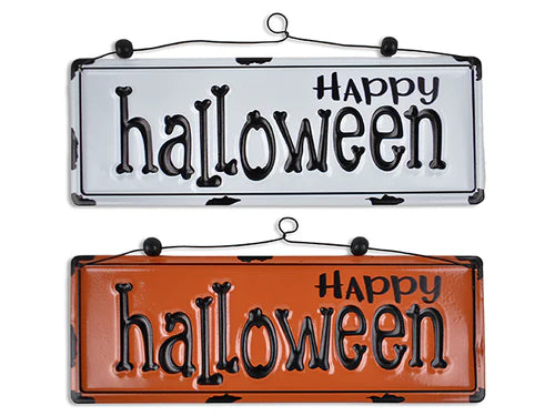 Halloween Metal Emboss Hanging Plaque