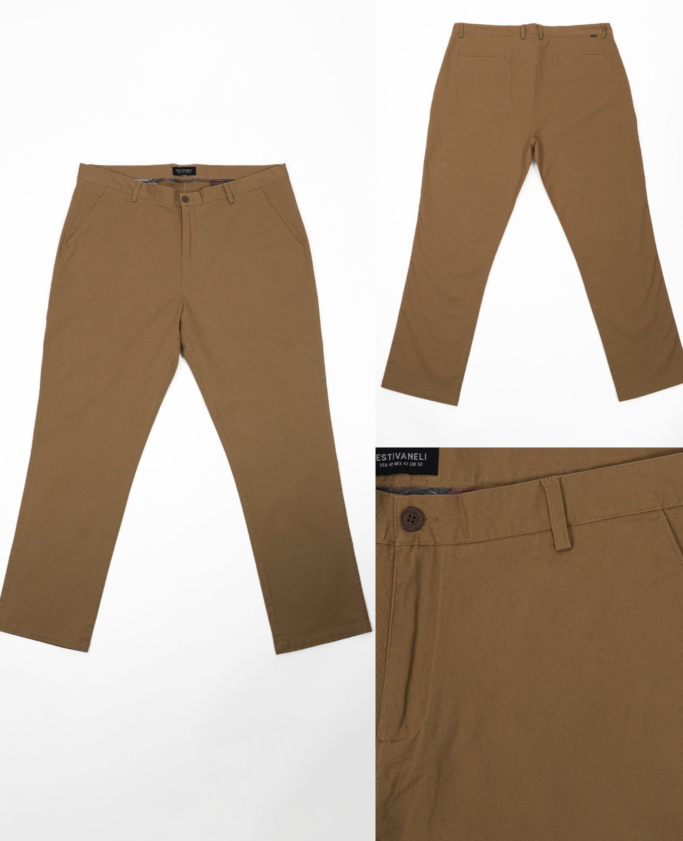 Caballero Pantalon Fit Comfot Khaki