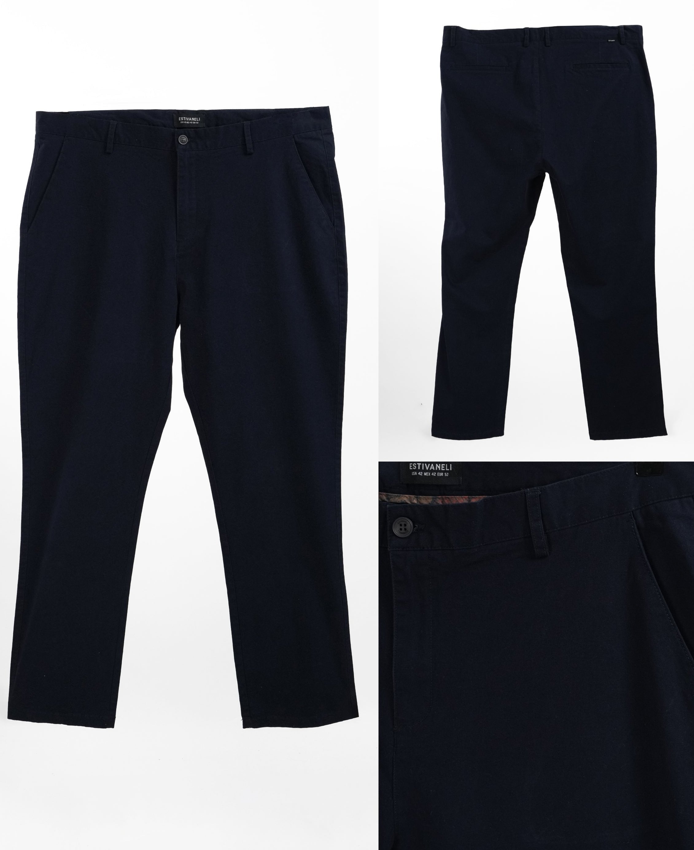 Caballero Pantalon Fit Comfot Azul Oscuro