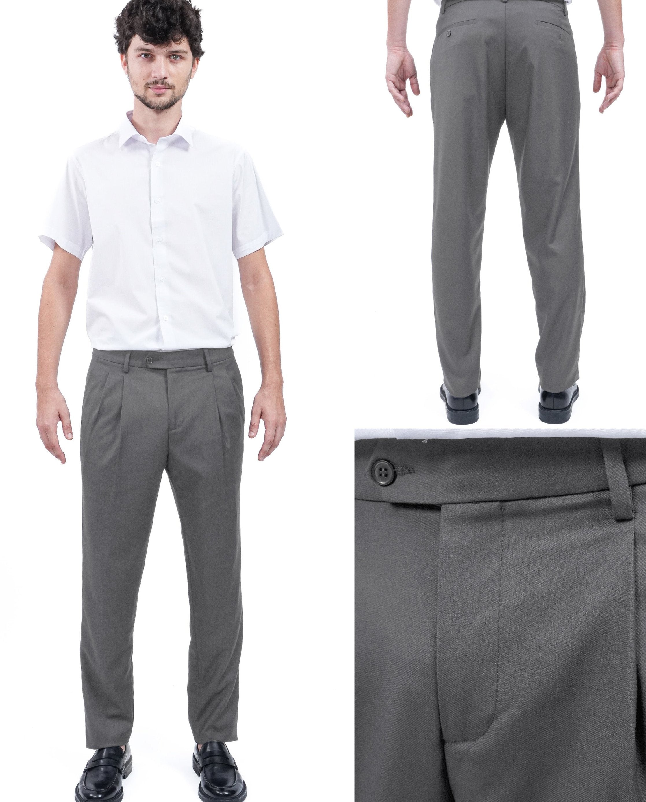 Caballero Pantalon de Vestir Fit Slim Gris C