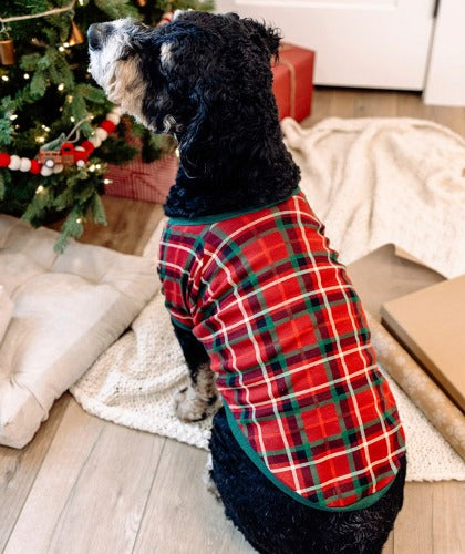 Christmas Plaid Dog Shirt PIEX