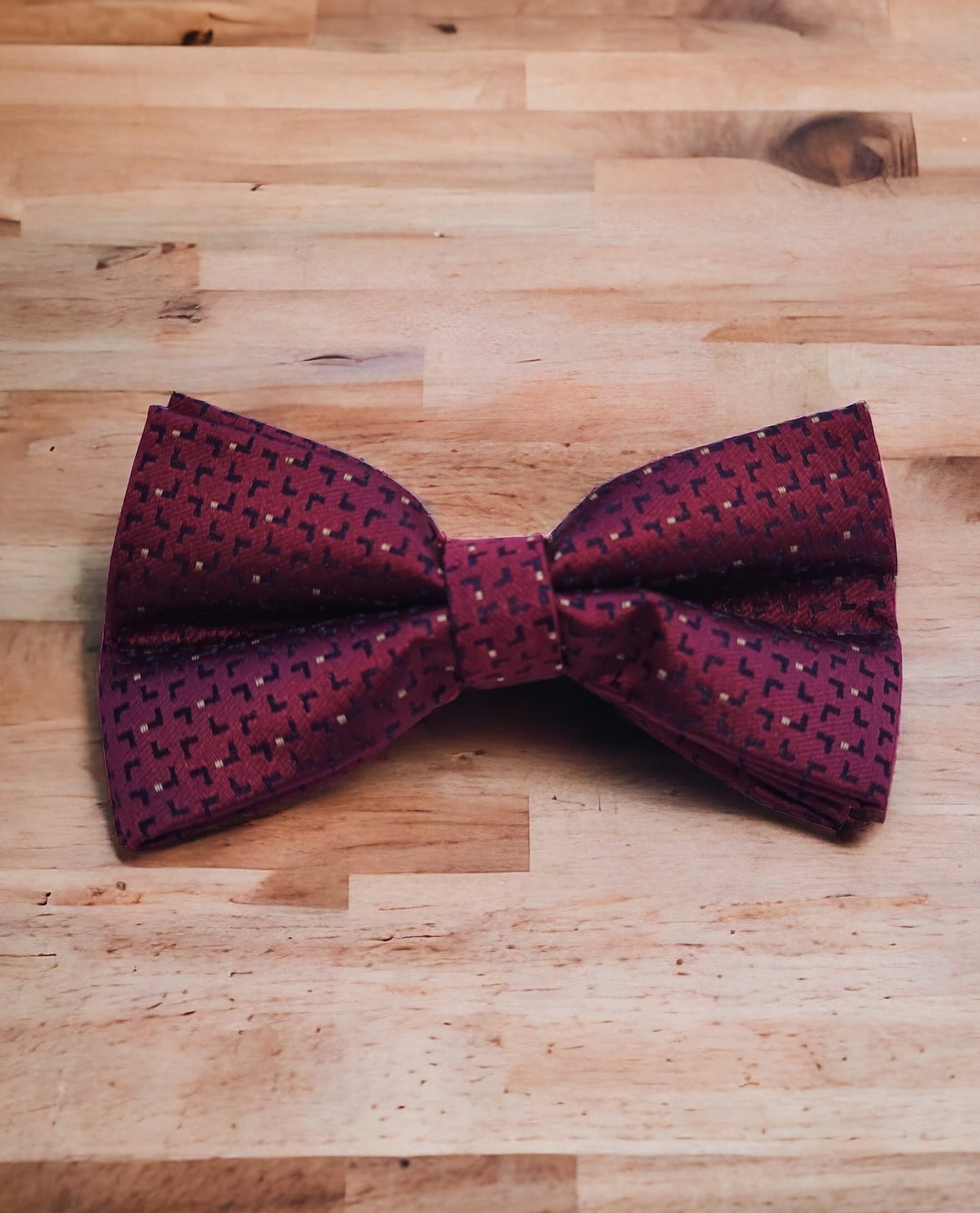 Corbata Estampada de Caballero Vino