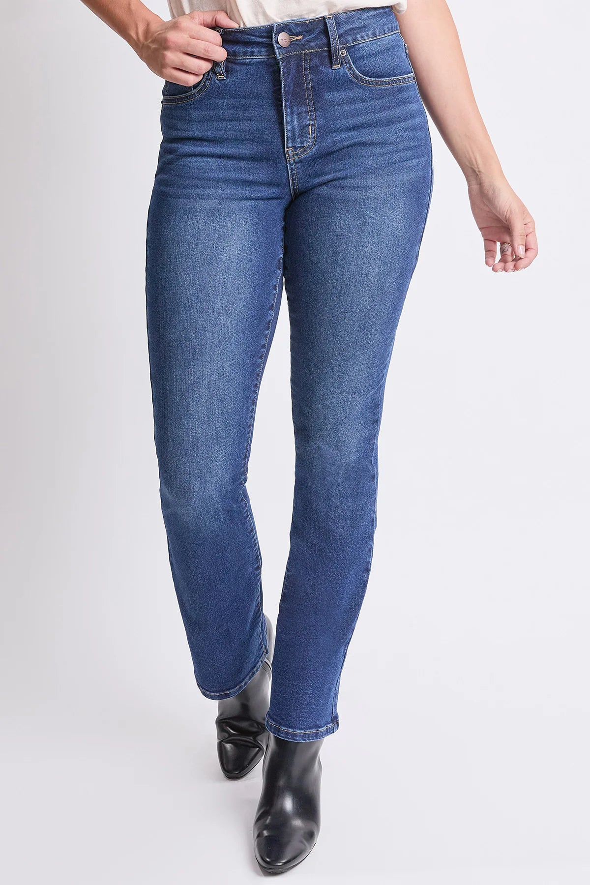 Women's High Rise Slim Bootcut Jeans Indigo Blue - Royalty