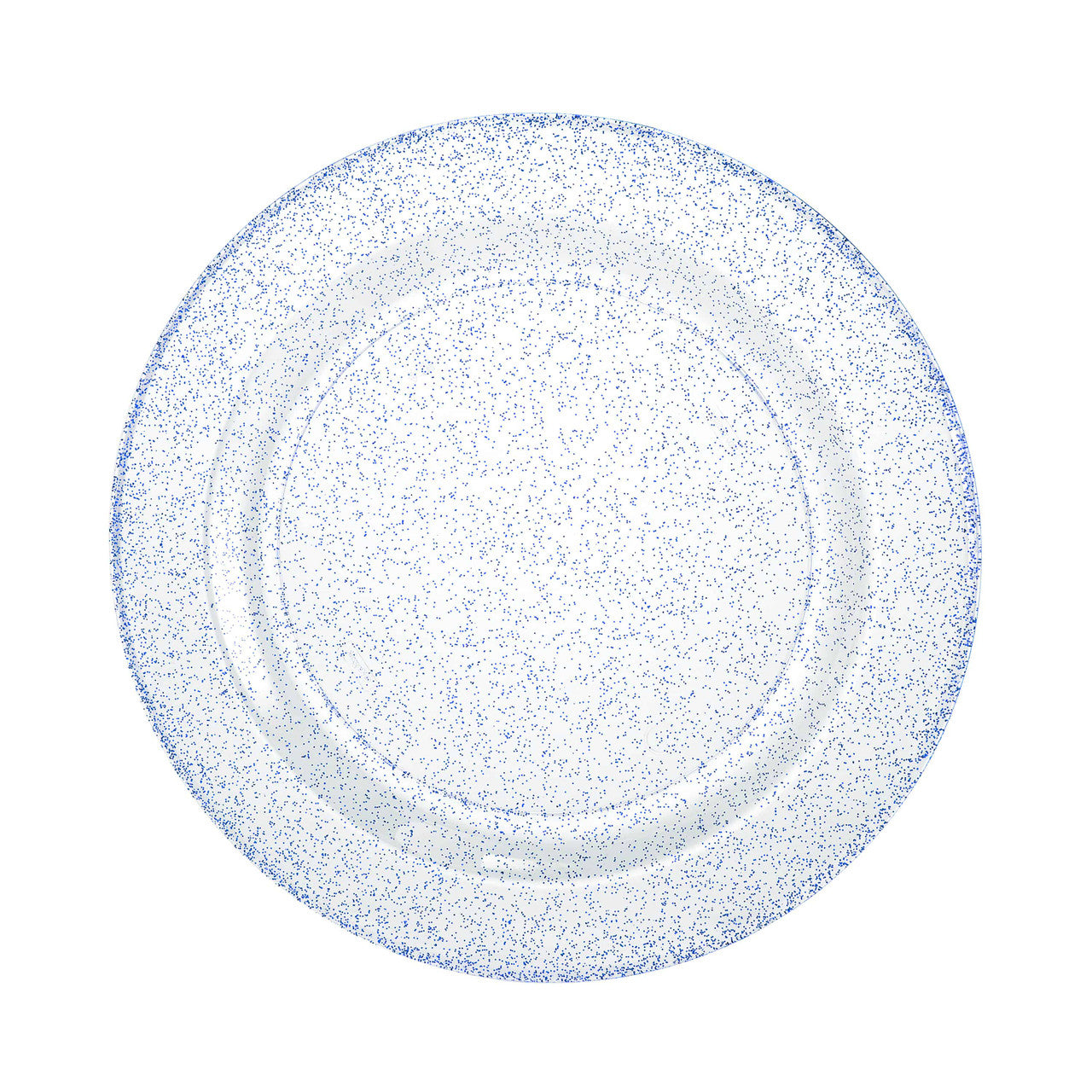 9" Plate Glitter Blue