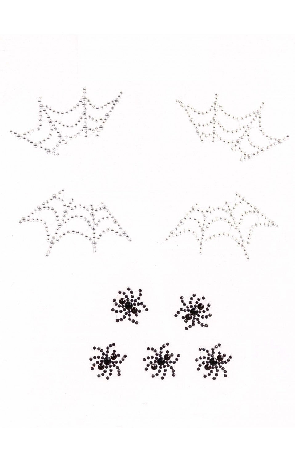 Spider Web Face Jewels Sticker