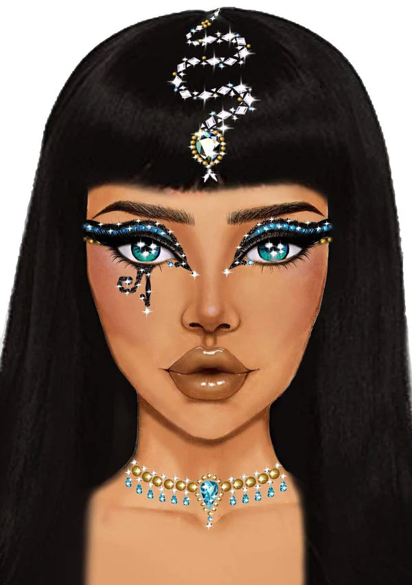 Cleopatra Adhesive Face Jewels Sticker Multicolor
