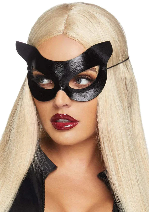 Vinyl Wet Look Cat Mask