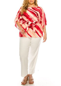 2PC Pant SetFuchsia / White - Maya Brooke