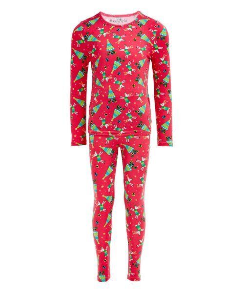 Girls 2-Piece Pajama Sleep Christmas Tree-Reindeer