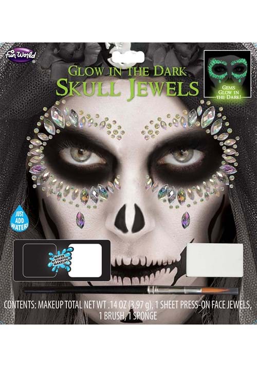 Glow In The Dark Face Skull Jewels