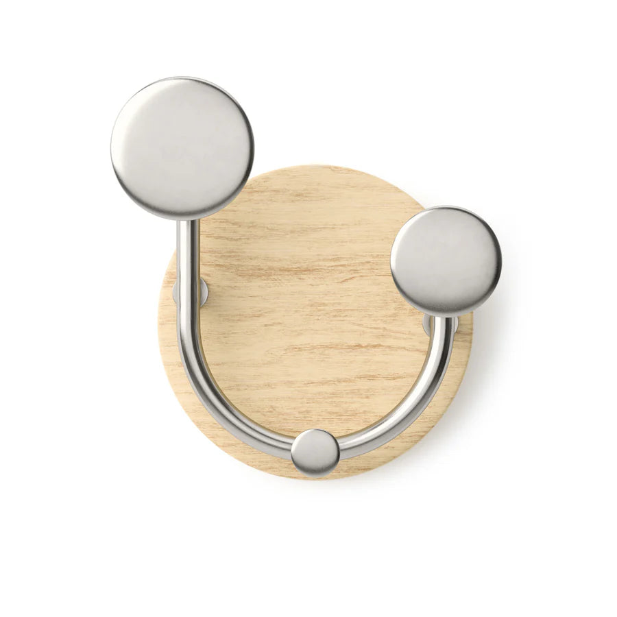 Melody 3 Valet Hook Natural / Nickel