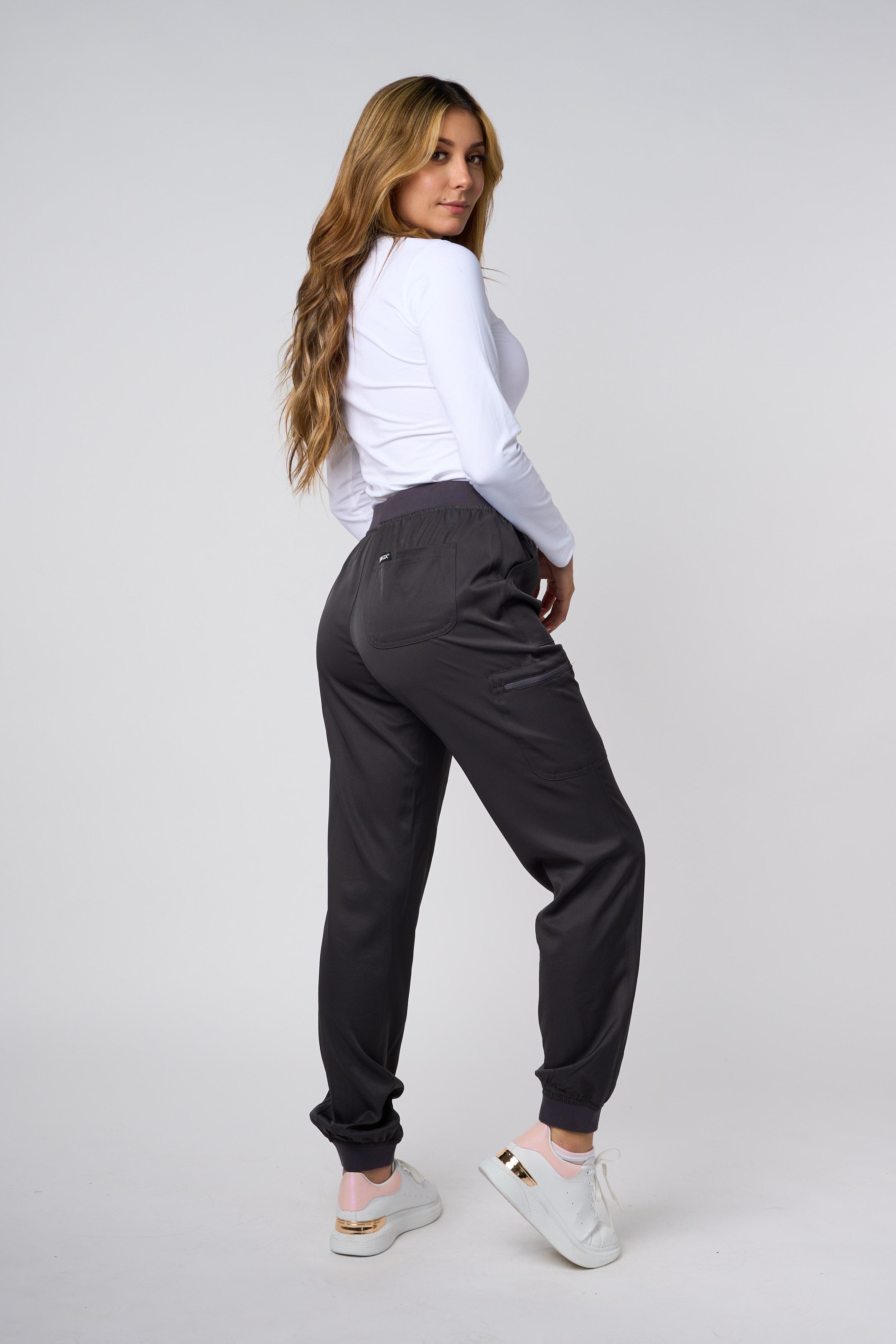 JOGGING PANTS 4 WAY STRETCH PEWTER