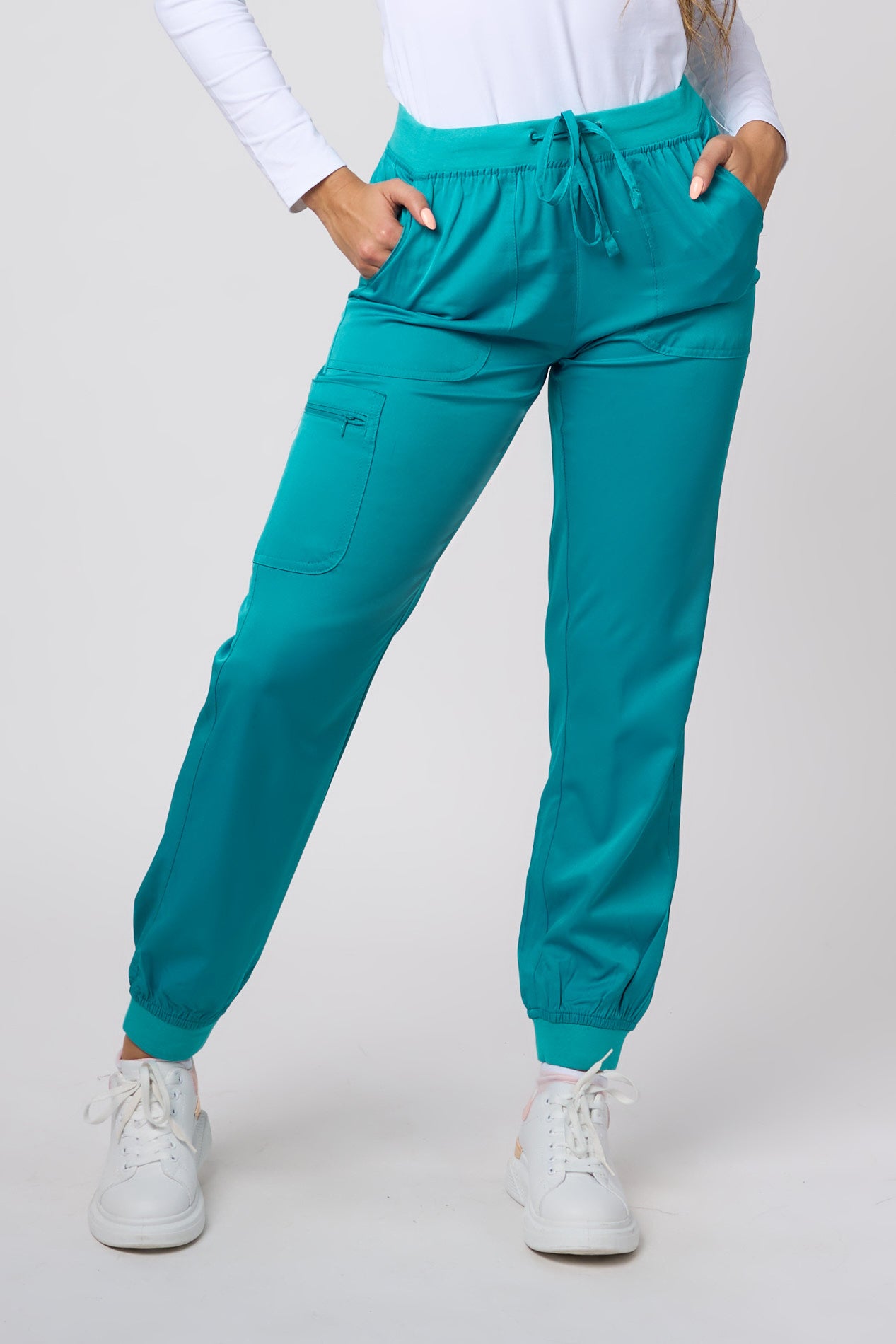 JOGGING PANTS 4 WAY STRETCH TEAL