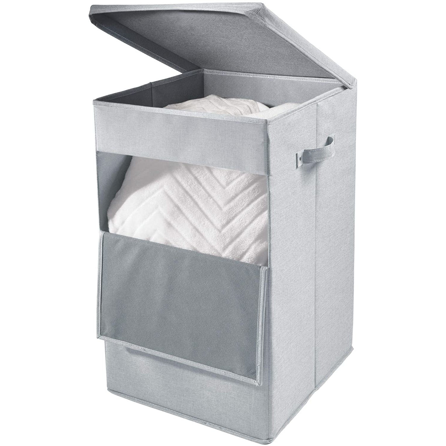STACKABLE LAUNDRY BIN GRAY