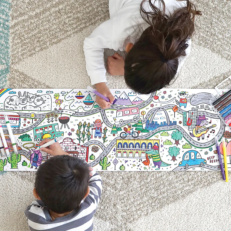 Picturesque panorama coloring book - usa road trippin'