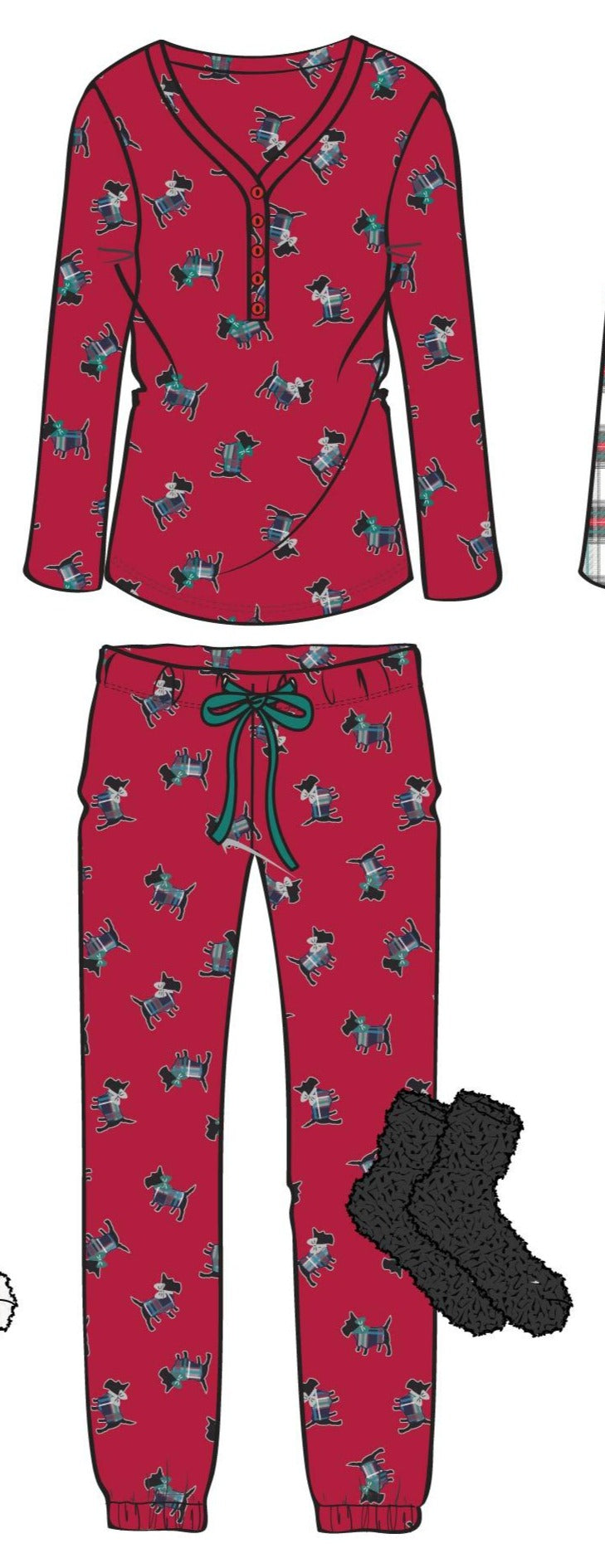 Hensley Jogger set Crimson crane