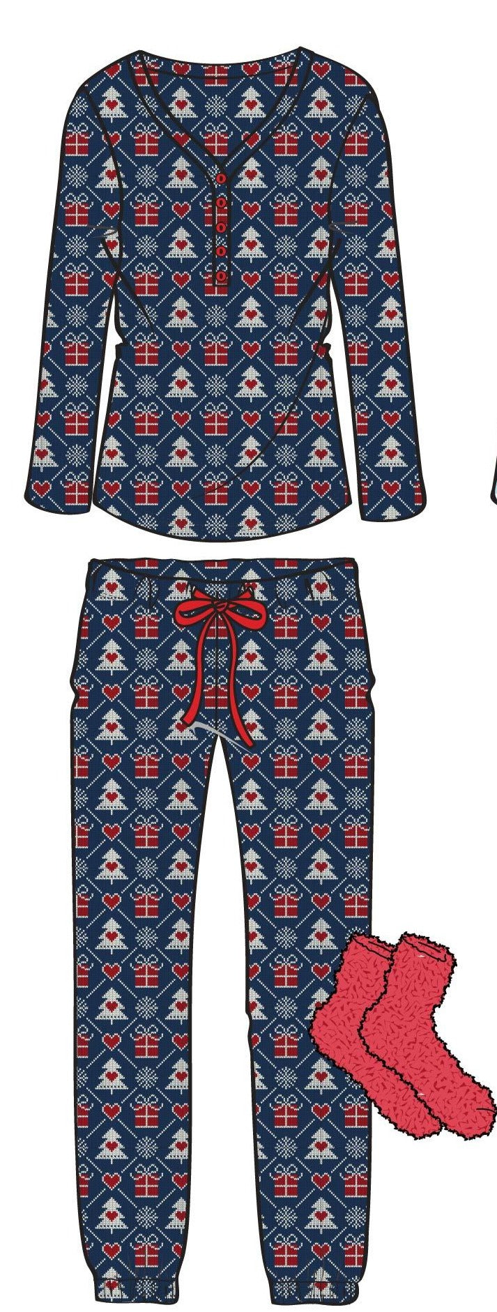 Hensley Jogger set Holiday Knit