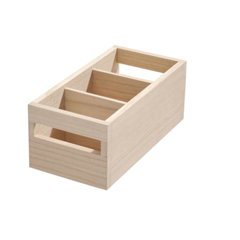 Wood Handled Packet Organizer 10 x 5 x 4.25" Natural