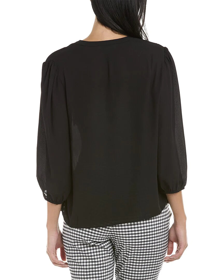 Blouse Woven Top Very Black - Nanette Lepore