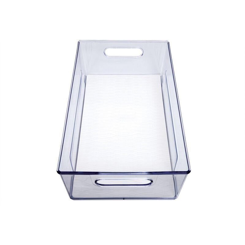 Clear Fridge Bin with White Liner