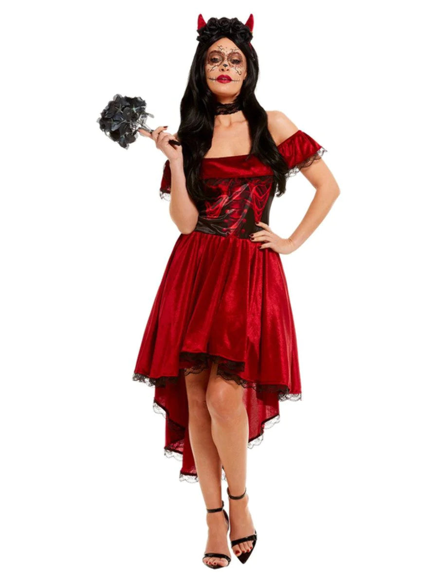 Day Of The Dead Devil Costume, Womens