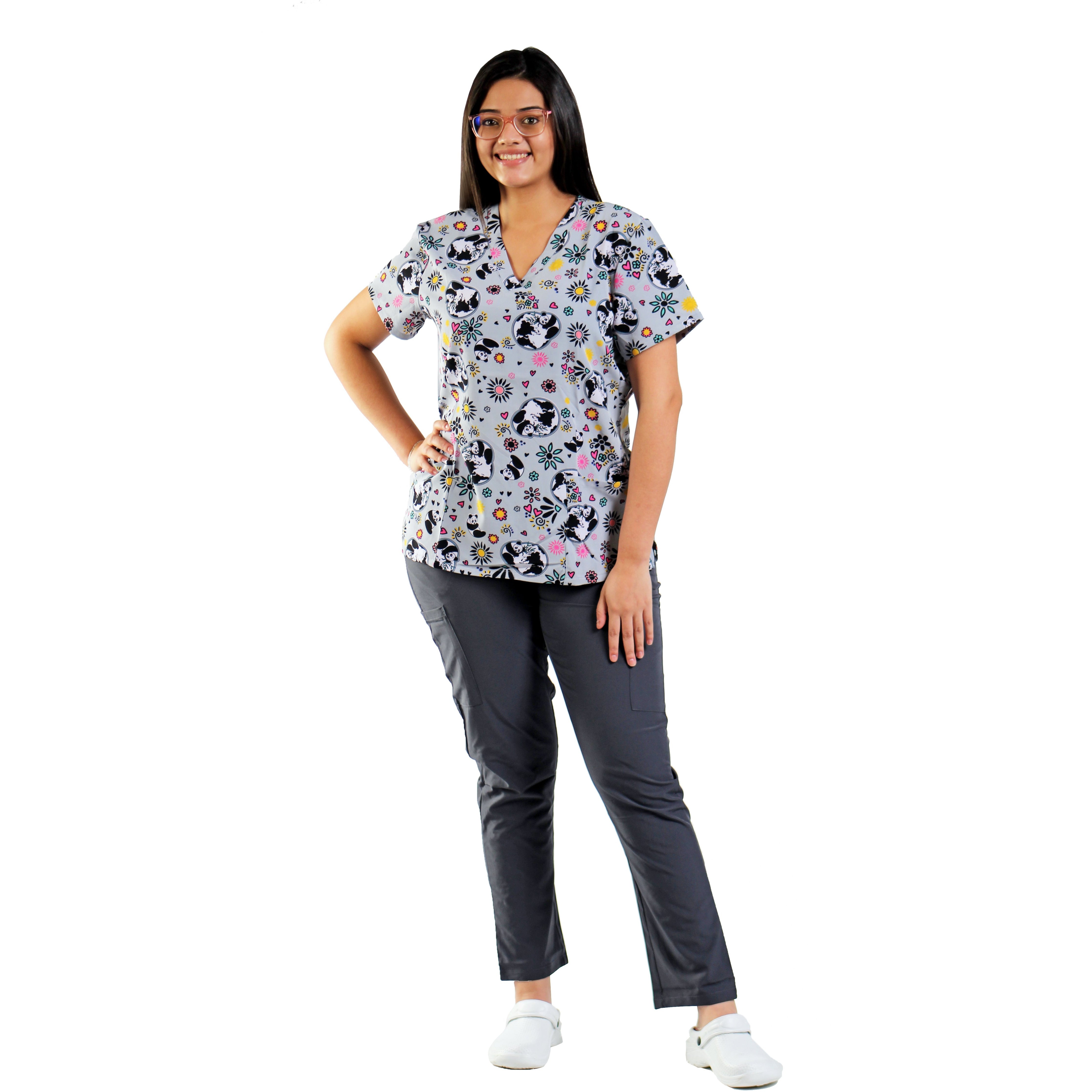 Camisa estampada Gris de Pandas Printed
