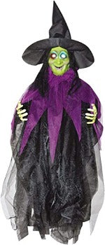 3' Hanging Light Up Witch