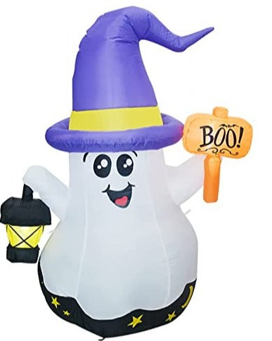 5FT Inflatable Wizard Ghost with Hand-Held Light