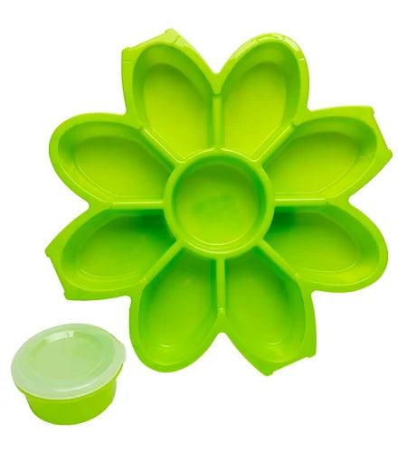 Daisy Serviette Tray Green