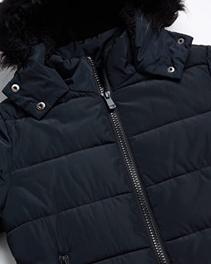 Quilted Anorak W/Oversized Zi Black