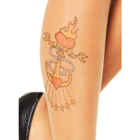 Spandex Sheer Tattoo Pantyhose