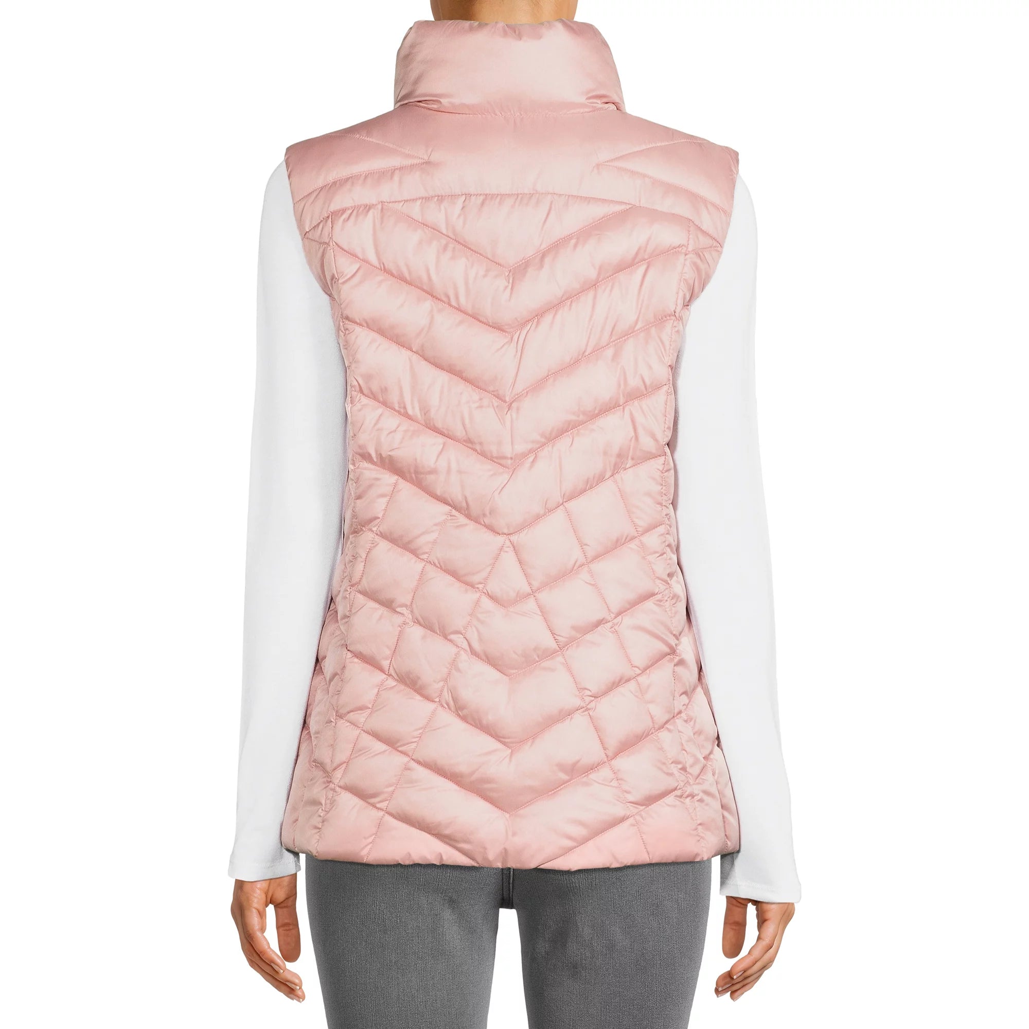 Down Blend Multi Quilt Vest Blush
