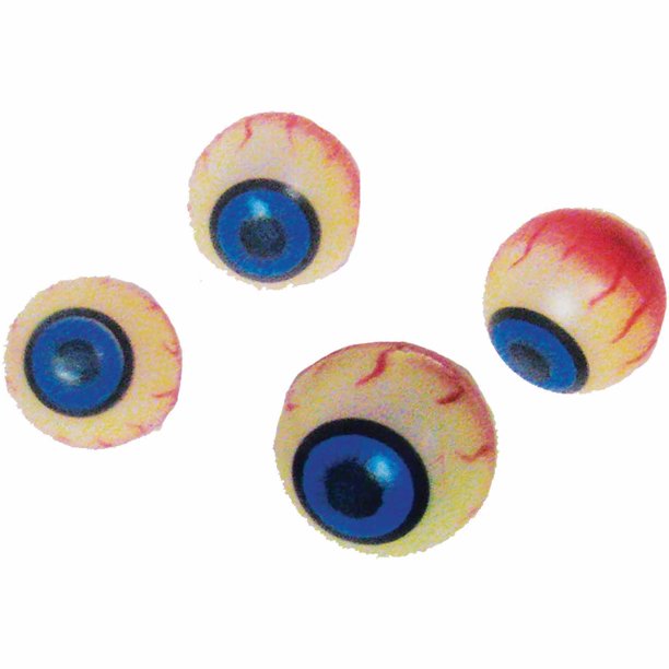 2" GLOW IN DRAK EYEBALLS IN MESH BAG