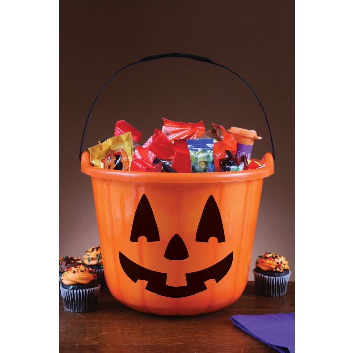 ORANGE TRICK OR TREAT BUCKET
